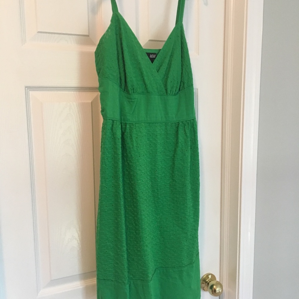 Emerald green cotton dress